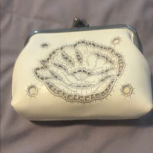Patricia Nash Chic White Clutch with Artistic Embroidery
